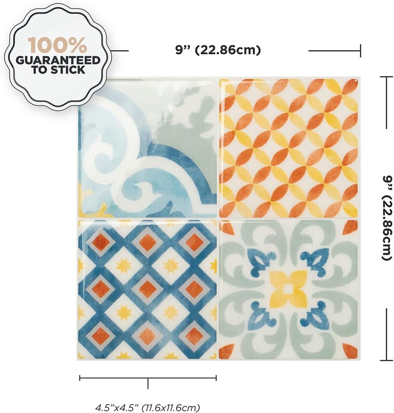 Smart Tiles Peel and Stick Backsplash - 5 Sheets of 9" x 9" - 3D Adhesive Peel and Stick Tile Backsplash for Kitchen, Bathroom, Wall Tile - Image 3